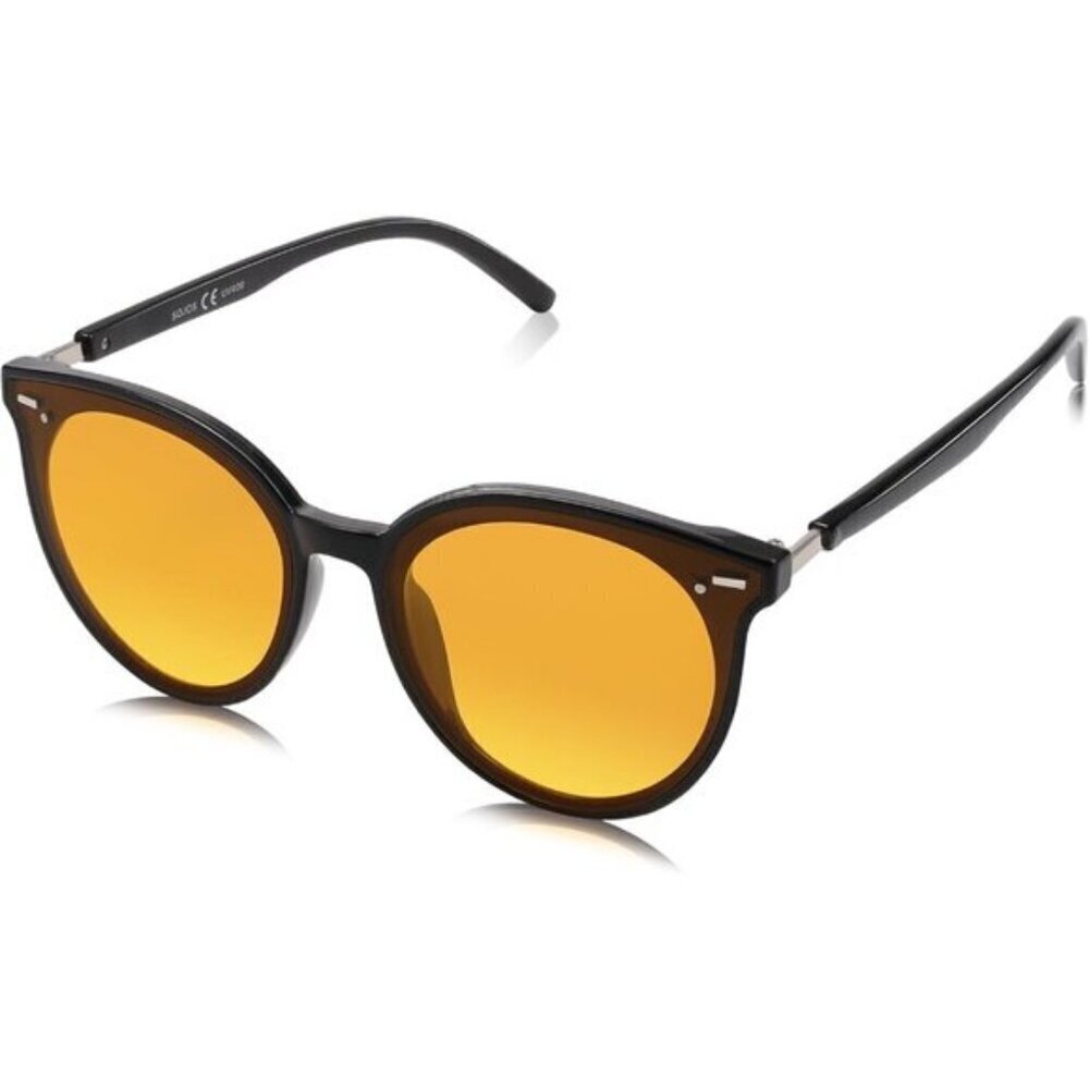 ⚡SOJOS Womens Orange Trendy Classic Round Retro Vintage Large Frame Sunglasses